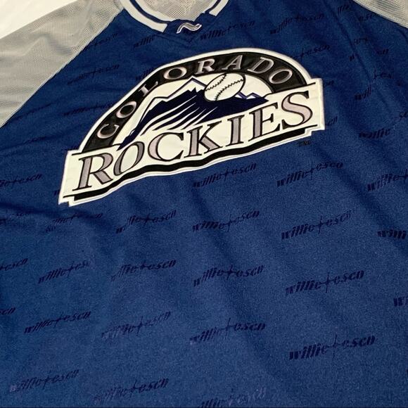VINTAGE 90's COLORADO ROCKIES MLB WILLIE ESCO NAS HIP HOP JERSEY XL CLEAN - Picture 3 of 12